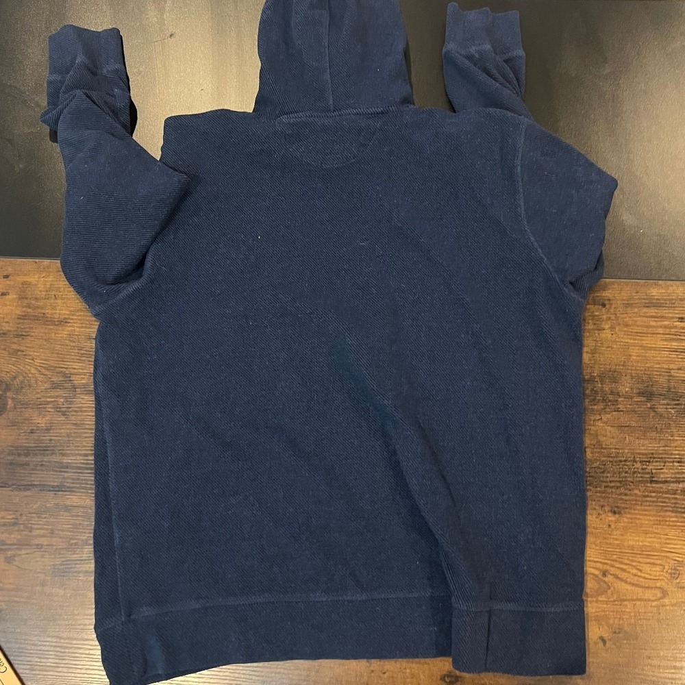Faherty Brand Mens XXL Navy Twill Hoodie Pullover Cotton Blend Stretch - Picture 6 of 6